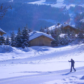 Ski de fond itinéraire vert Combloux