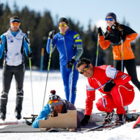 Initiation au biathlon en ski